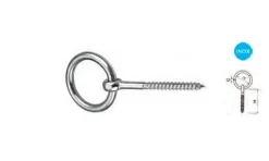 Macfer Argola Passa Cabos com Espigão para Madeira AISI316 MS0507 6x75mm 035.0348