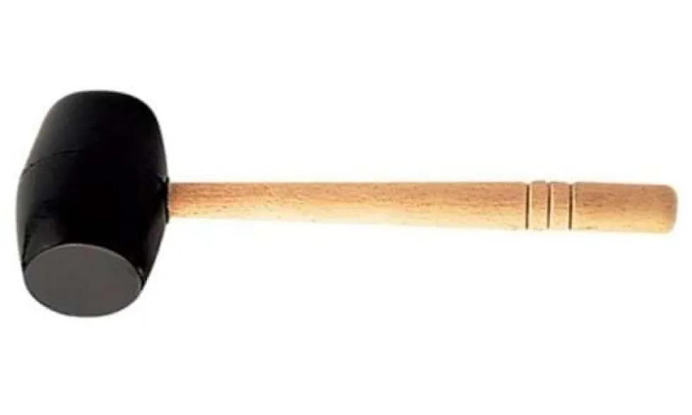 Maço de Borracha Face Plana Preto 500g Rubi 65905