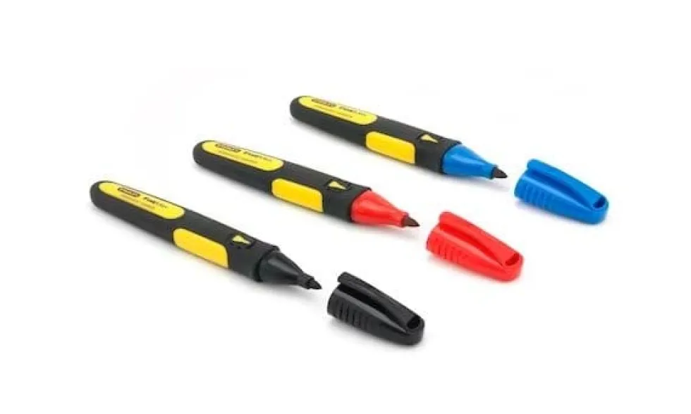 Marcadores Preto/Vermelho/Azul Ponta Fina Stanley 0-47-322
