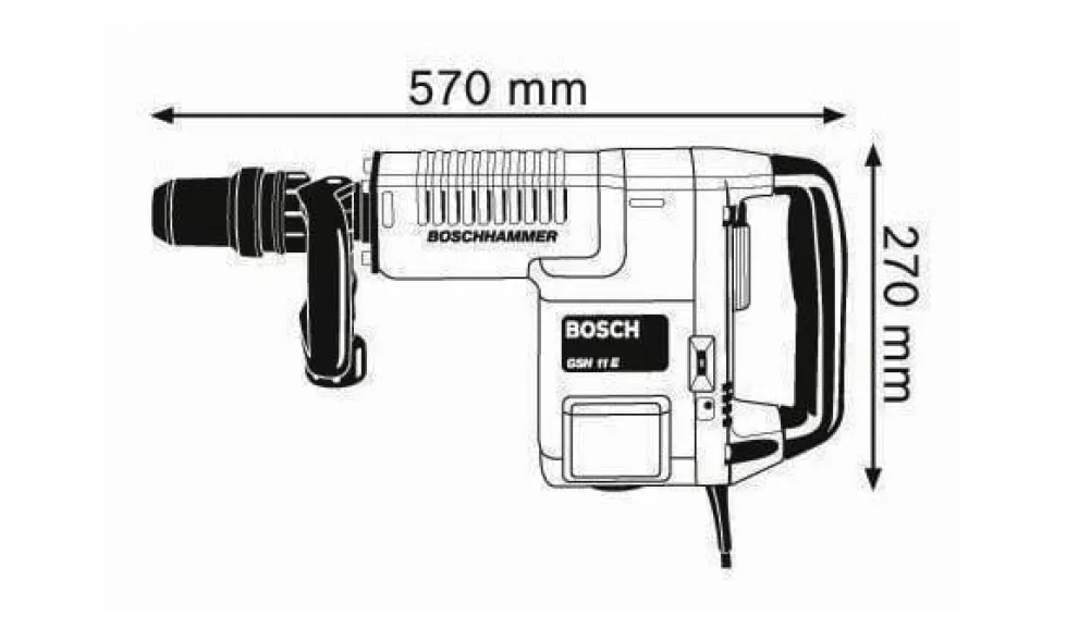 Martelo Demolidor 11Kg + Kit Demolição Bosch GSH 11 E Professional