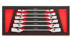 Módulo 6 chaves articuladas estriadas 8-19mm Kroftools 8606
