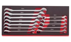 Módulo 12 chaves boca luneta estriada roquete 8-19mm Kroftools 8591