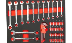 Módulo chaves boca roquete e bits 1/4" Kroftools 8569