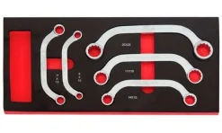 Módulo 5 chaves luneta curva estriada 8-22mm Kroftools 8596