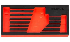 Módulo 12pcs chaves boca luneta estriada com roquete 8-19mm Kroftools 8591V