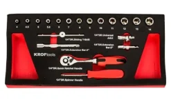 Módulo 26 peças chaves de caixa e roquete 1/2” Kroftools 8515