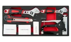 Módulo 7 peças, chaves inglesas, agrafador, x-ato Kroftools 8571