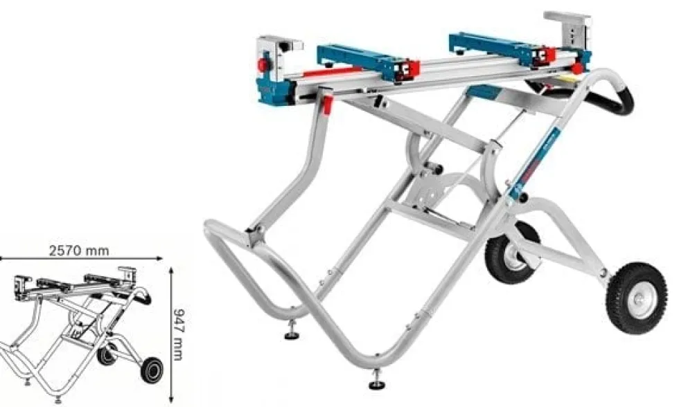Mesa de transporte e de trabalho Bosch GTA 2500 W Professional