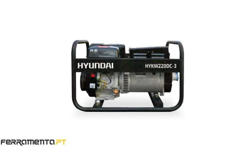 Motosoldador Gasolina Trifásica 8,0 kVA Hyundai HYKW220DC-3