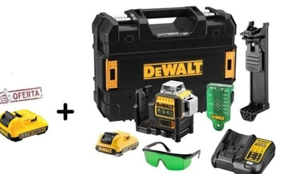 Nível Laser Autonivelantes Verde 3x 360º Dewalt DCE089D1GB