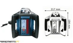 Nível Laser Giratório 500m Bosch GRL 500 HV + LR50 + BT170 + GR 240