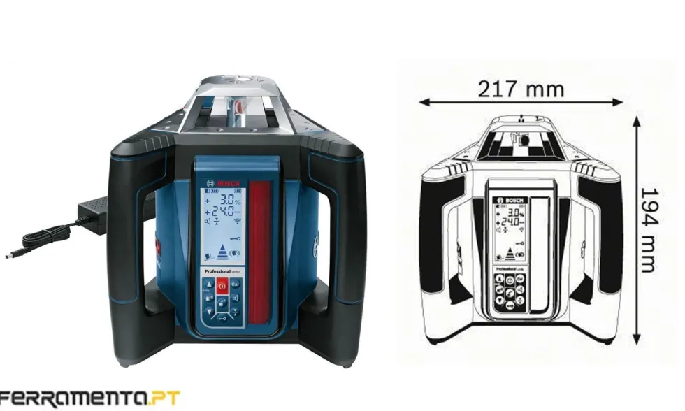 Nível Laser Giratório 500m Bosch GRL 500 HV + LR50 + BT170 + GR 240