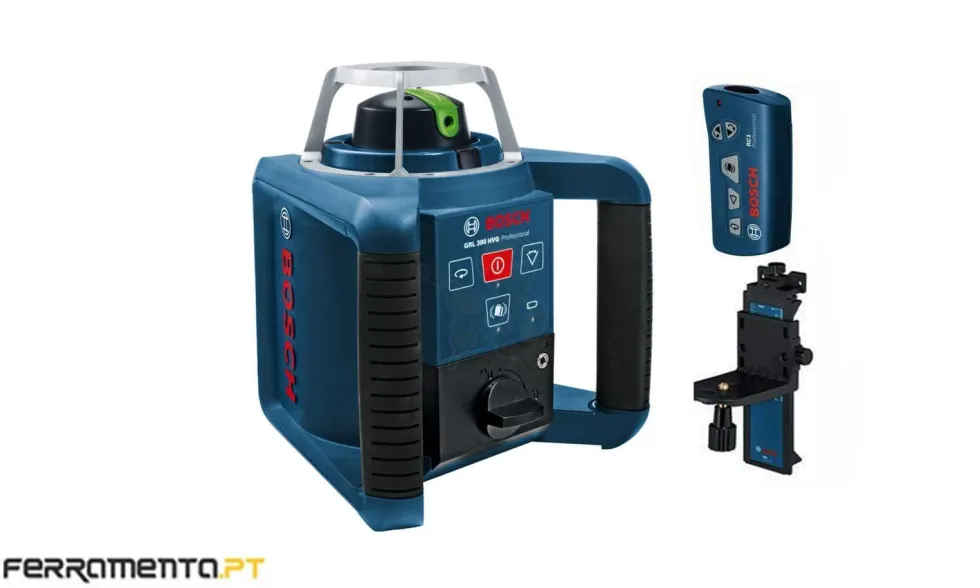 Nível Laser Giratório 300m Verde Bosch GRL 300 HVG + RC1 + WM4