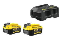 Pack 2 Baterías V20 18V 4Ah + Carregador Stanley CPROF767