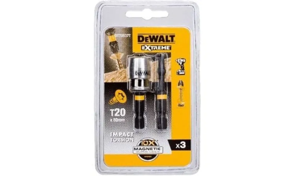 Pontas FLEXTORQ T20 x 2 50mm + Adaptador Dewalt DT70537T-QZ