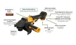 Rebarbadora XR Flevolt 180mm Dewalt DCG440N-XJ
