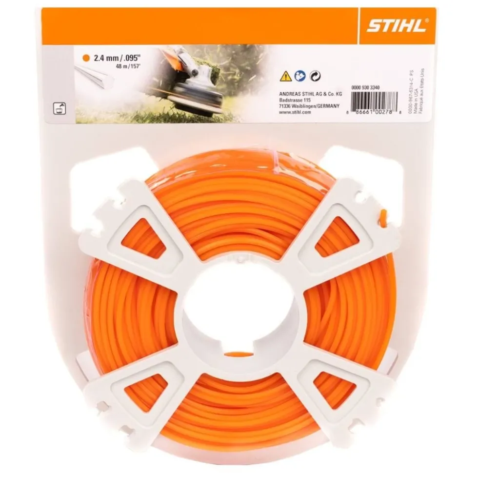 Rolo de Fio de Nylon Pentagonal 2.4 mm 50 m Stihl 00009303340