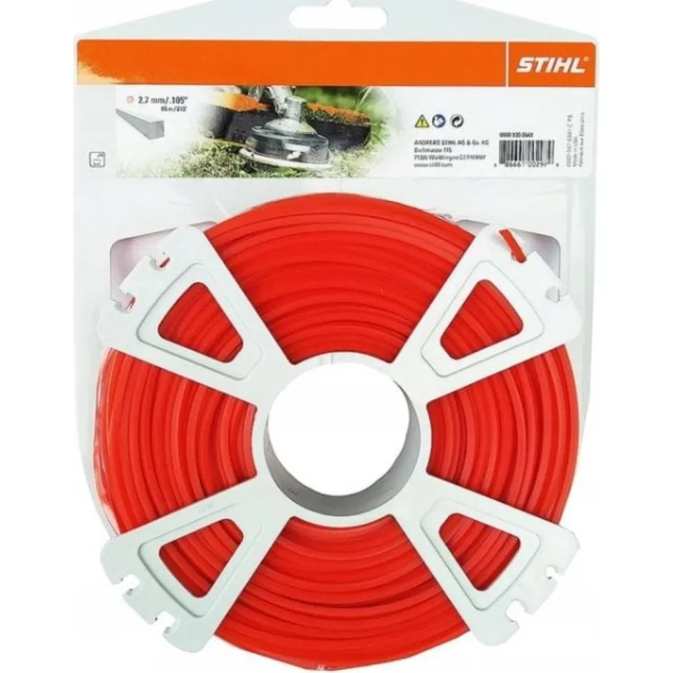 Rolo de Fio de Nylon Quadrado 2.7 mm 68 m Stihl 0000 930 2643