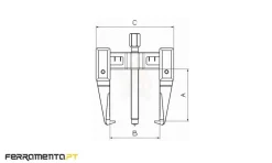 Saca Rolamentos 2 Garras Forza 9010LAT