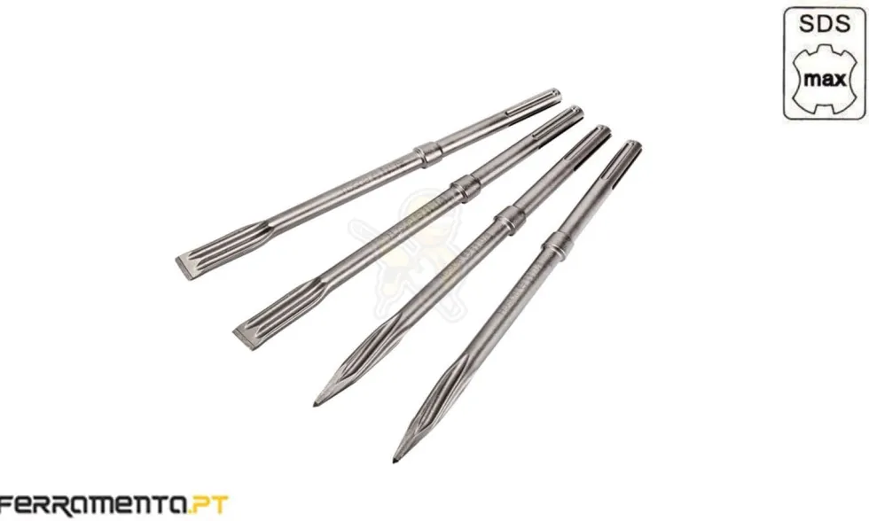 Set 4 Cinzéis e Ponteiros SDS-Max Bosch 2607017368