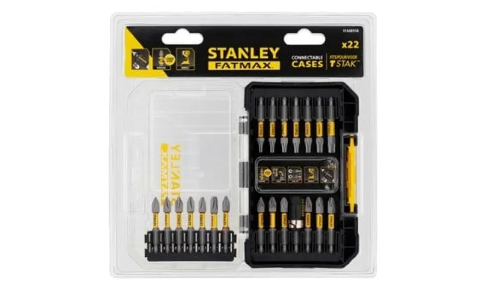 Stanley Fatmax Kit pontas e brocas de 22 peças STA88558-XJ