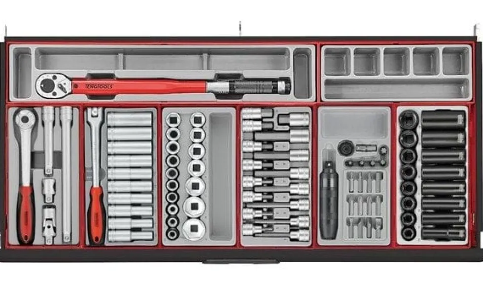 Teng Tools Kit Carro de Ferramentas Pro Cabinet TT 37” 1004 Pcs TCMM1004NBK1