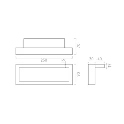 Toalheiro de Argola 250mm da série Beijing - Aço Inox em Acabamento Polido Aquaglass H10096