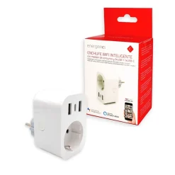 Tomada Wi-Fi + 2 USB + USB-C Energeeks EG-EW007MC