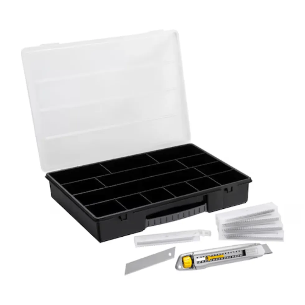 X-Ato Interlock 18mm + Organizador + 50 lâminas 18mm STHT10018-9